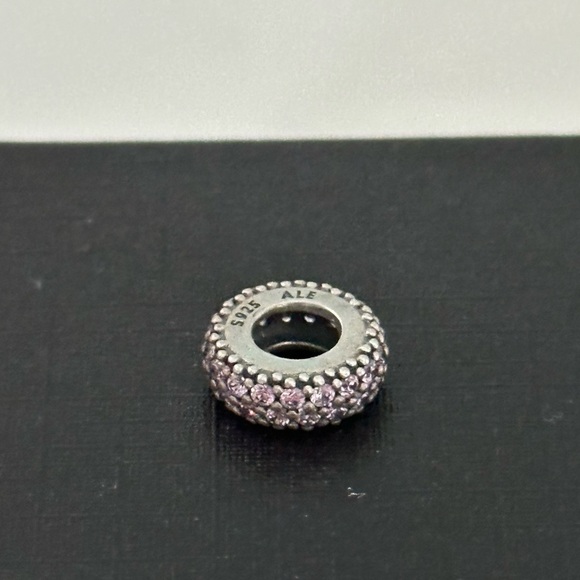 Pandora Pink CZ Pave Sparkle Sparkly Inspiration Within Spacer Bead Charm - Picture 4 of 7